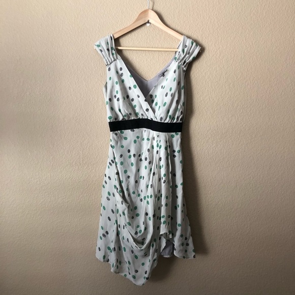 Hype polka dot drape front sleeveless dress - Picture 1 of 5